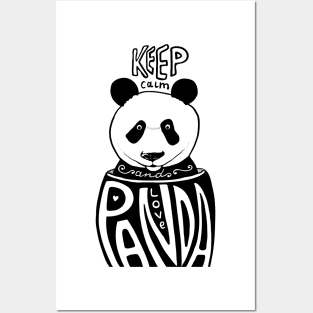 keep calm and love panda Posters and Art